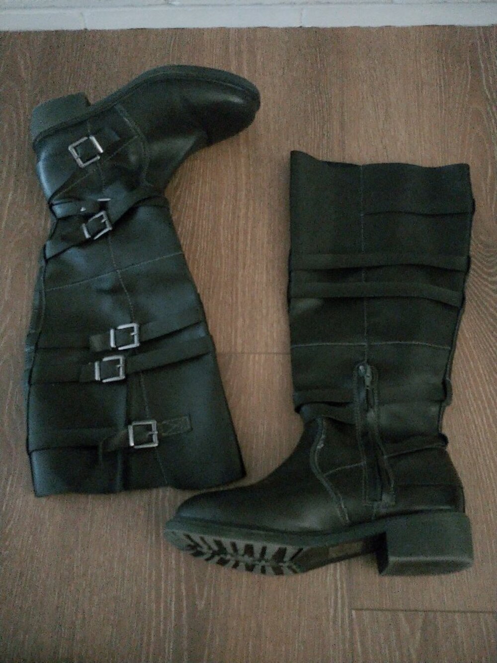 Torrid Tall Charcoal Buckle Boots